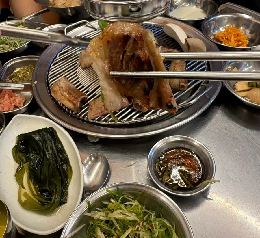 Close-up of fully cooked pork ribs
