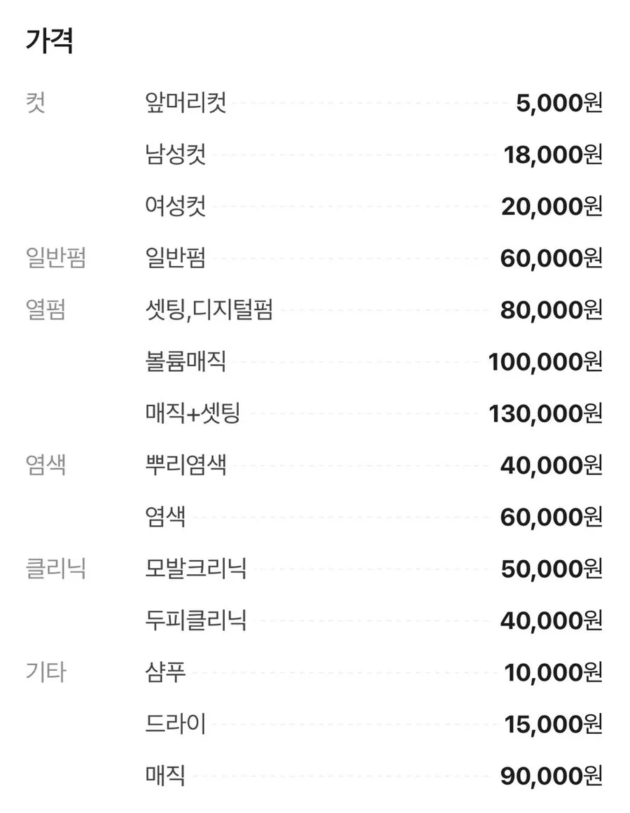 Perm and coloring price information