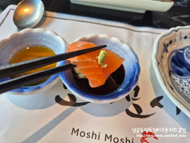 Salmon and tuna sashimi