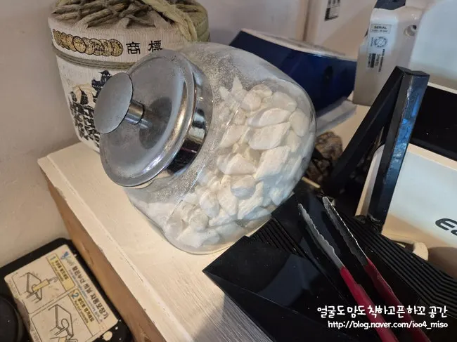Peppermint candies beside the register