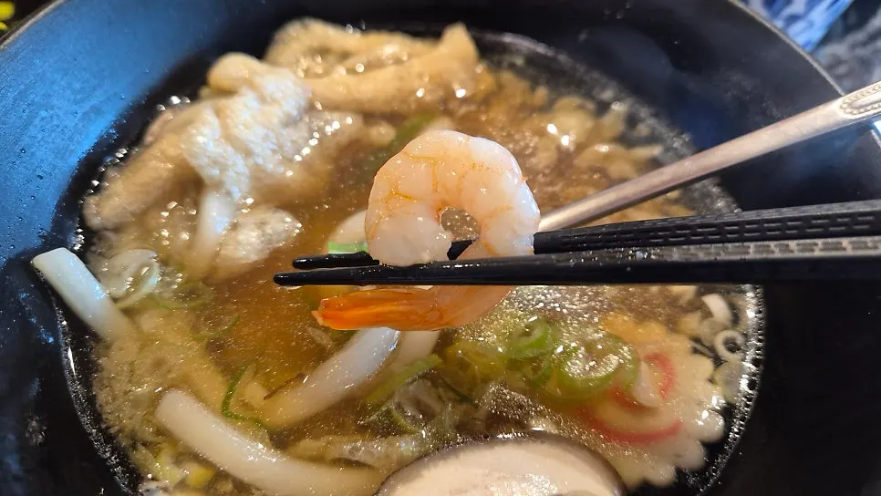 Udon with bouncy noodles