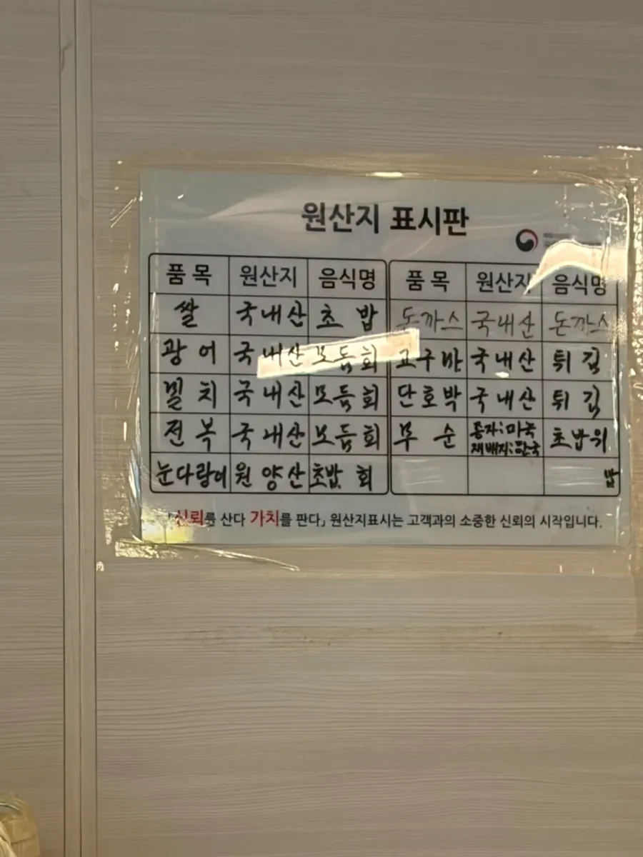 Table-ordering menu screen
