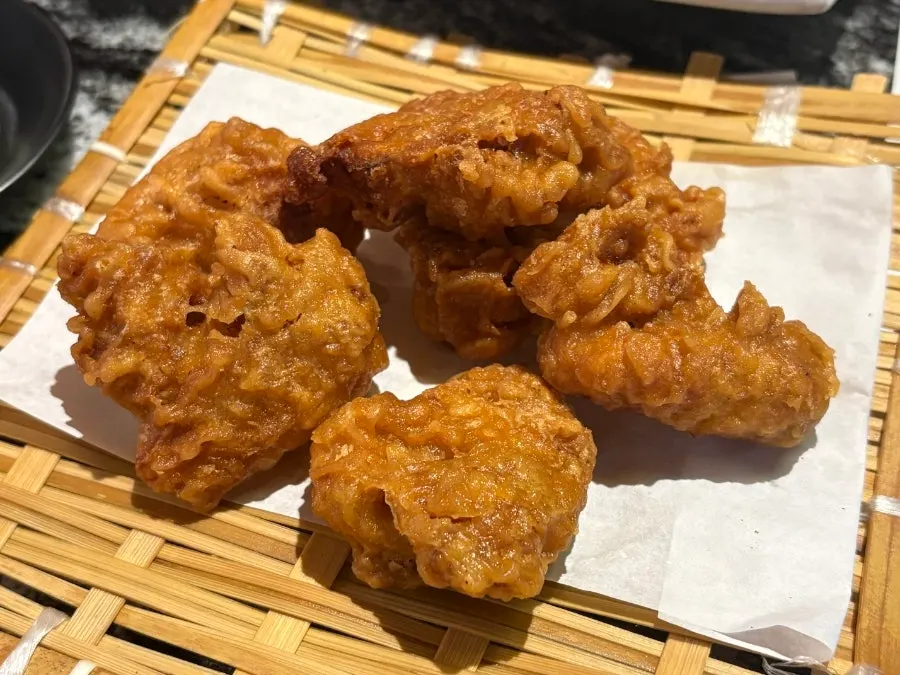 Karaage with crisp coating