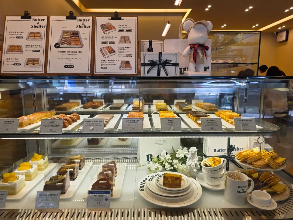 Dessert display case at Butter & Shelter