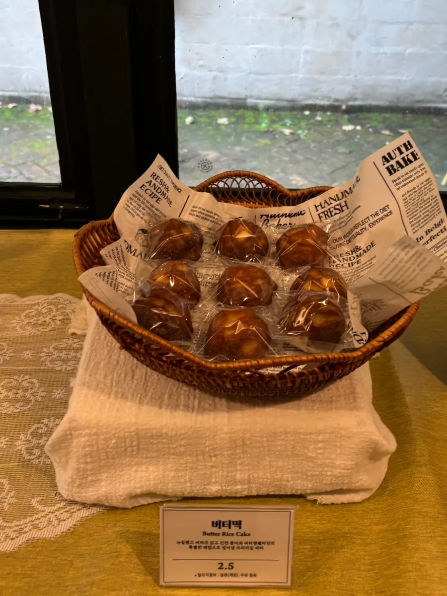 Cookies and desserts displayed in the showcase