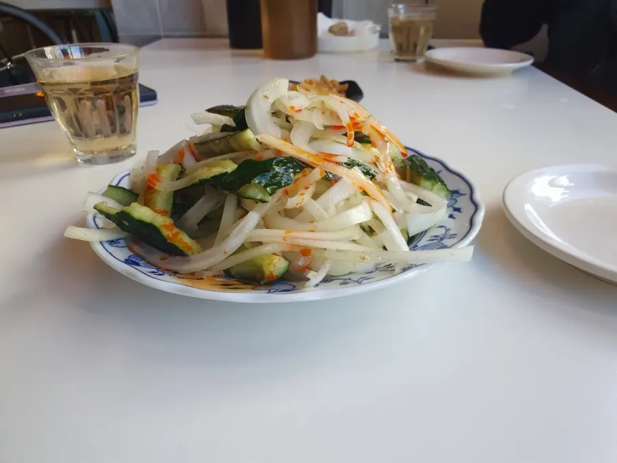 Paihuangguo cucumber salad plated