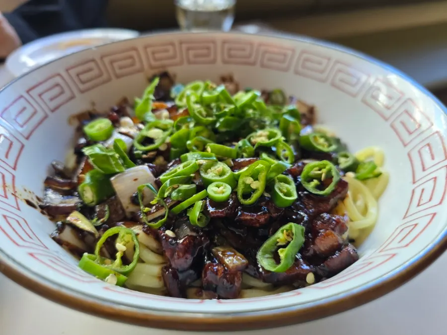 Chili ganjajang topped with chili peppers