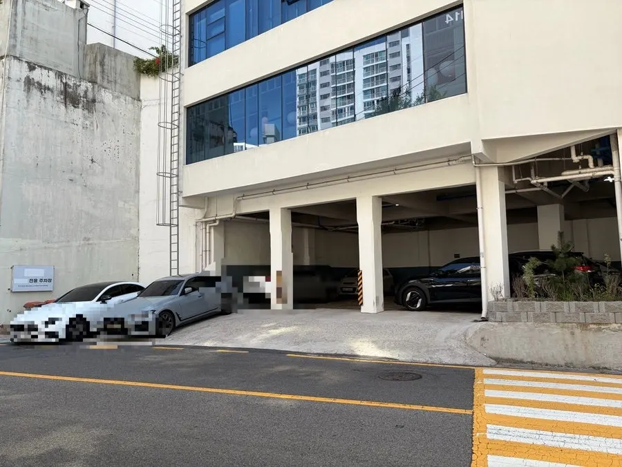 The underground parking spot we actually used