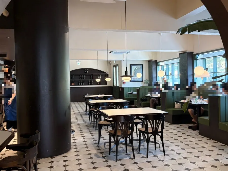 Seating area with moody lighting