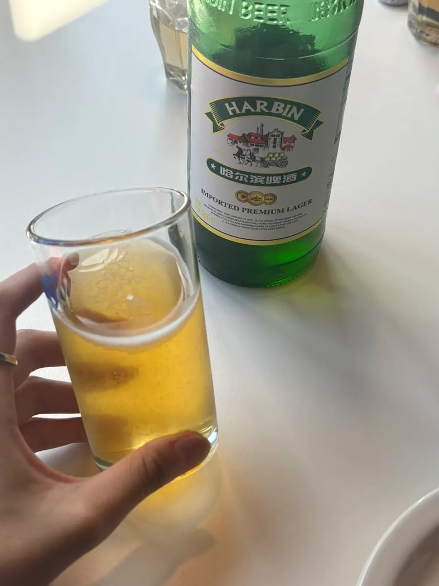 튀김과 함께 마신 하얼빈 맥주