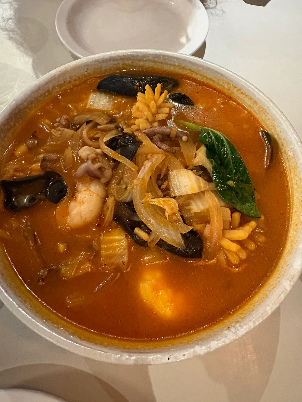 Jjajangmyeon noodles and sauce before mixing