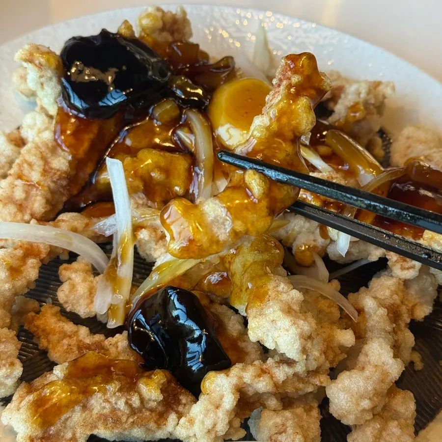 A thick piece of loin tangsuyuk