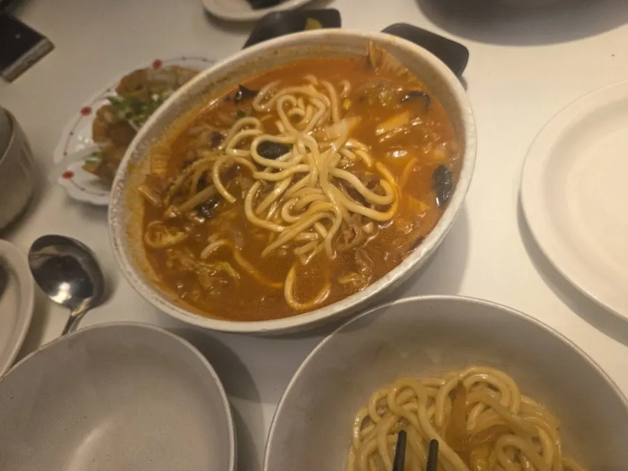 Close-up of mixed jjajangmyeon