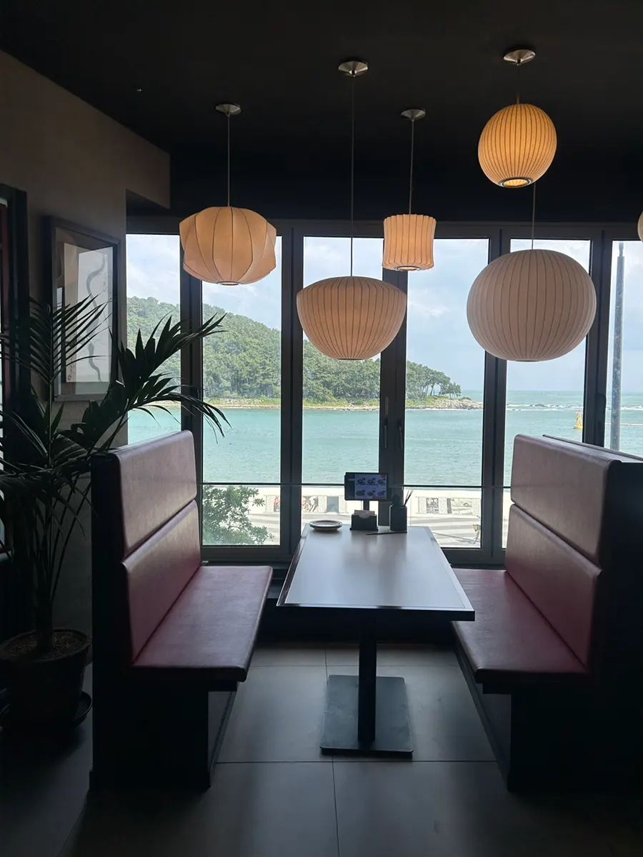 Interior of the restaurant with an inner hall and private room