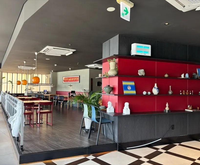 Indoor seating inside the restaurant