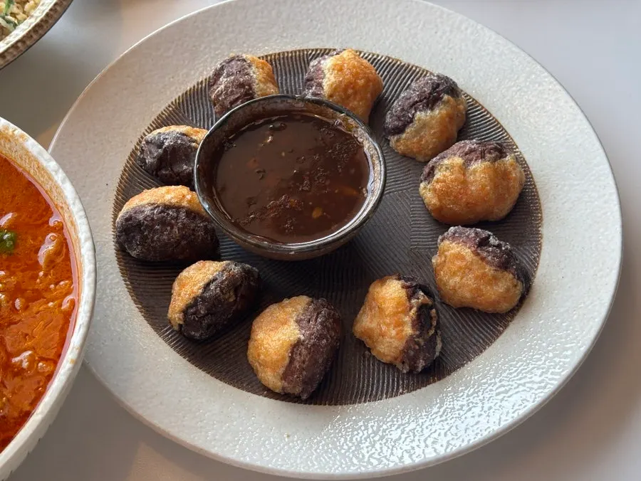 Plate of pyogosha made with shiitake mushroom