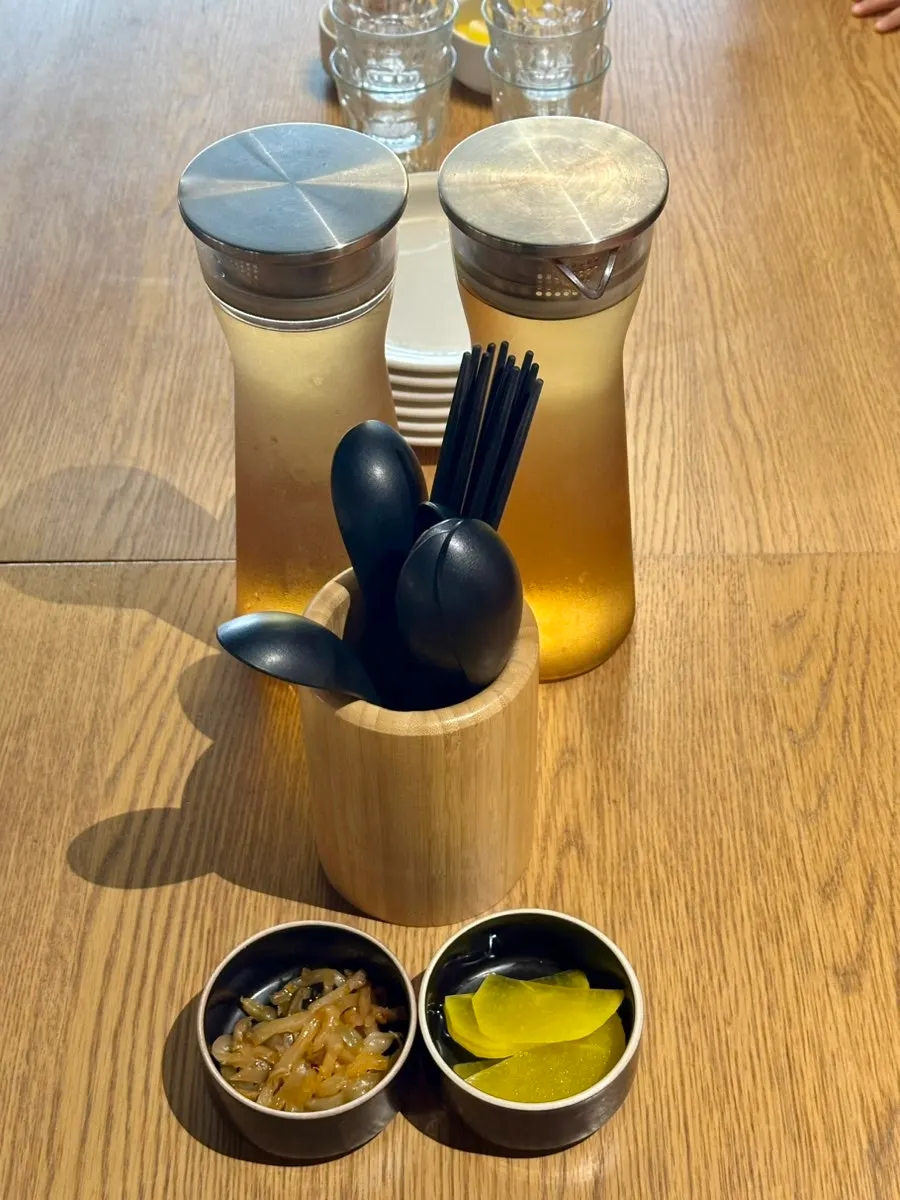 Basic table setting with side dishes