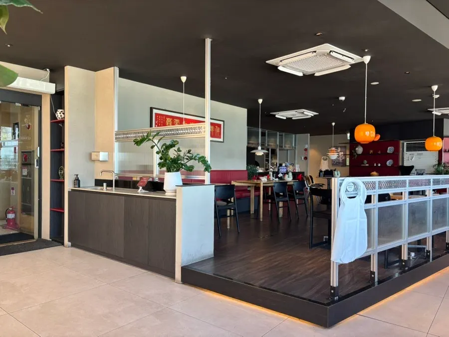 Restaurant seating with tables of various shapes and sizes