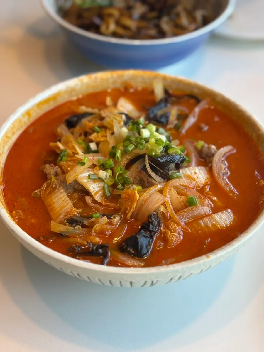 Usamgyeop beef jjamppong with its spicy broth