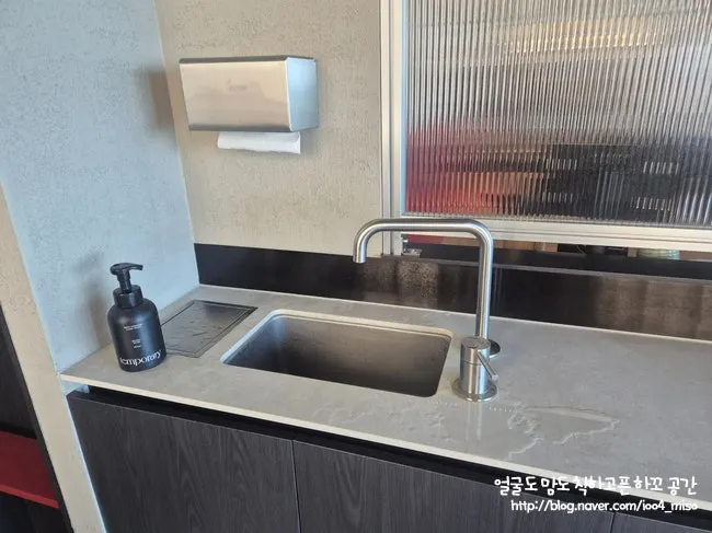 Handwashing sink set up at the store entrance