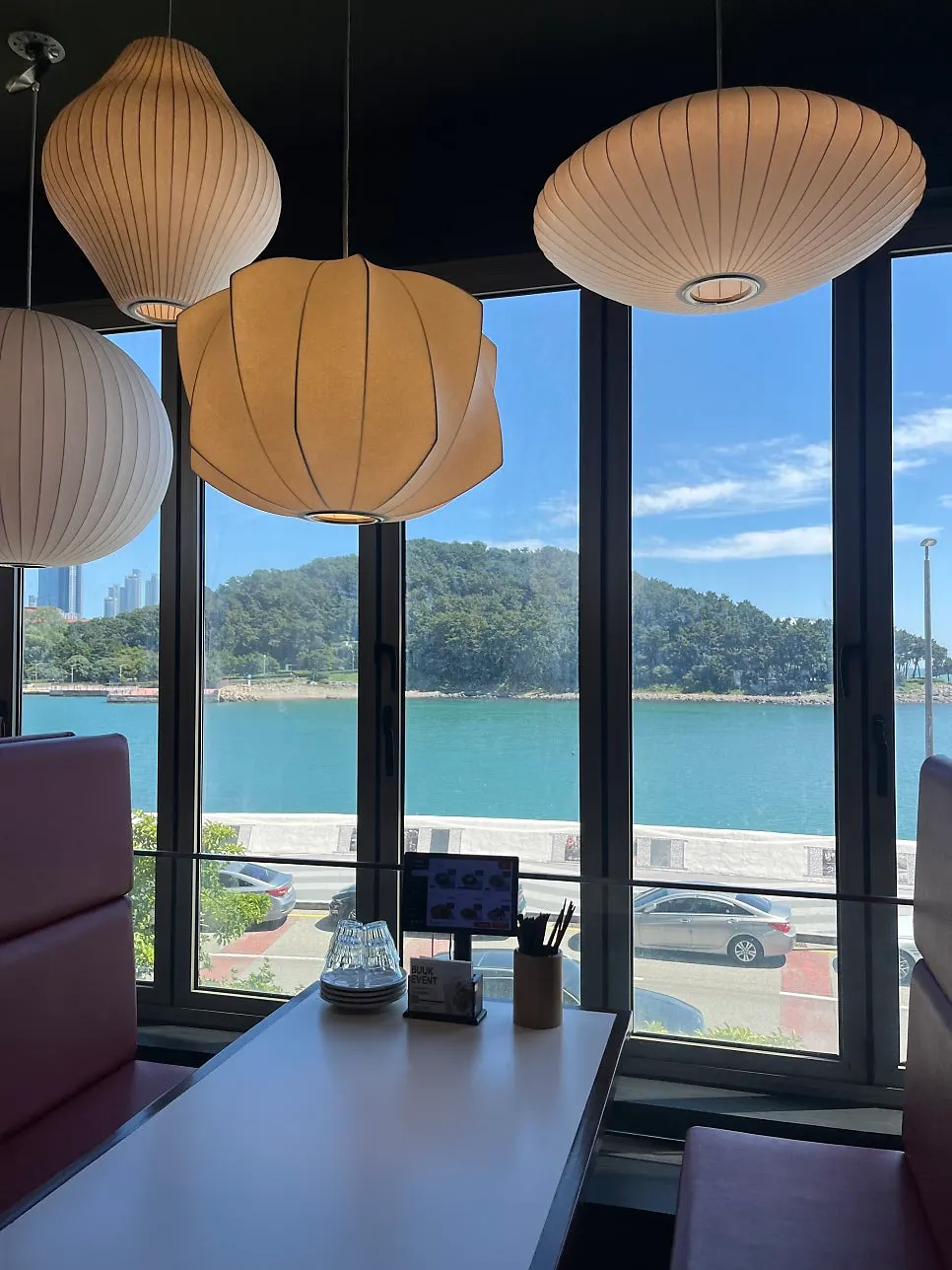 View of the Marine City sea around the restaurant
