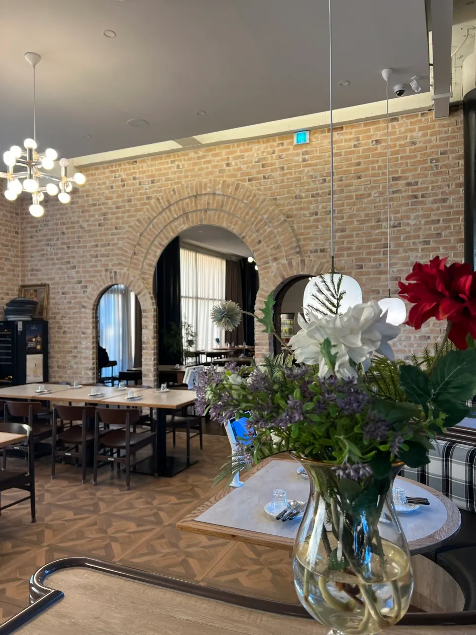 Full view of the dining hall seating
