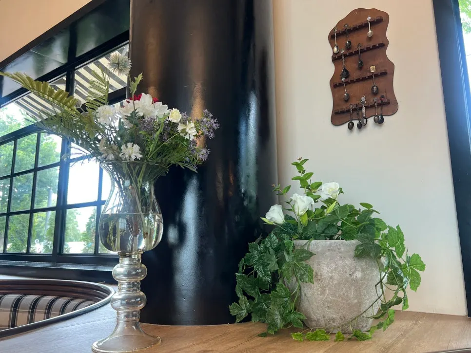 Interior decorated with vintage furniture