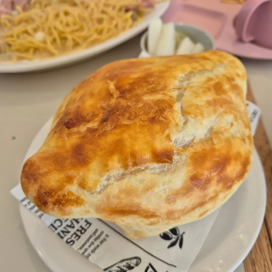 Freshly baked pastry soup