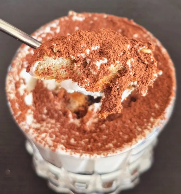 Homemade tiramisu made by the owner