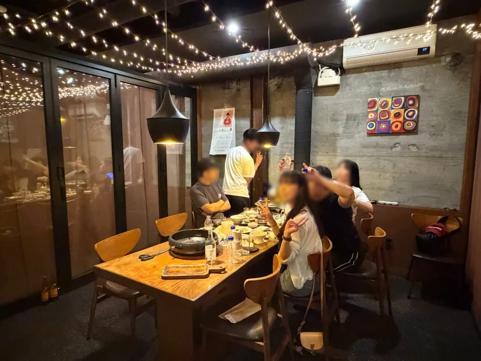 The table at Byeoljin Hwarogui after the meal