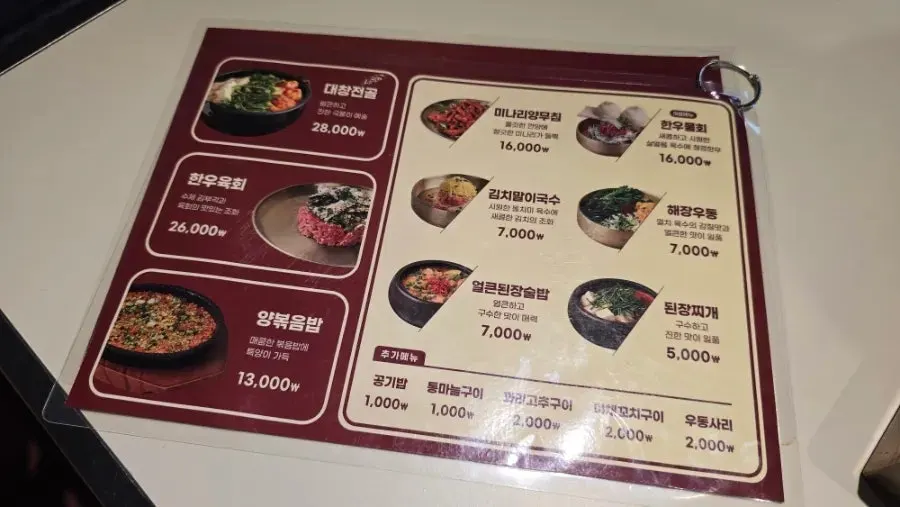 Mixed grill set menu information at Chodaechang