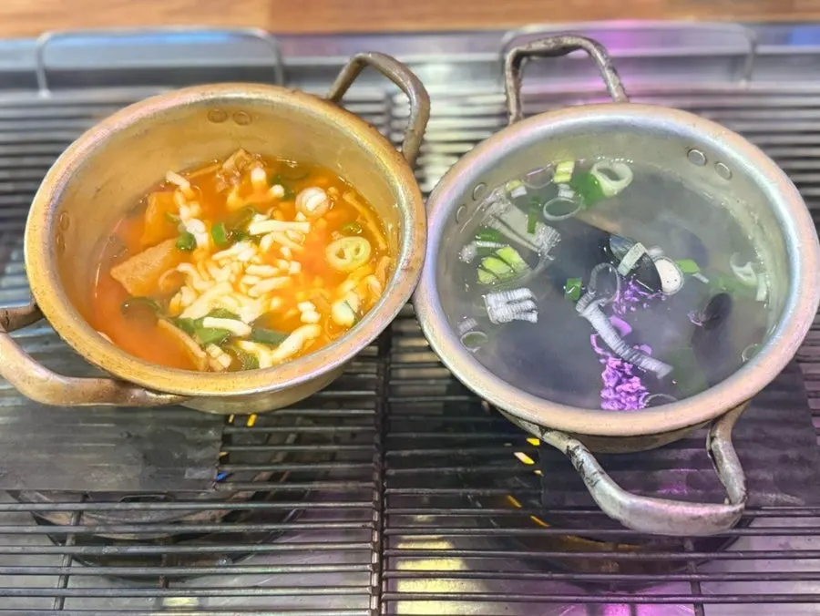 Basic side dishes of corn salad, green peas, and pickled mountain peppers