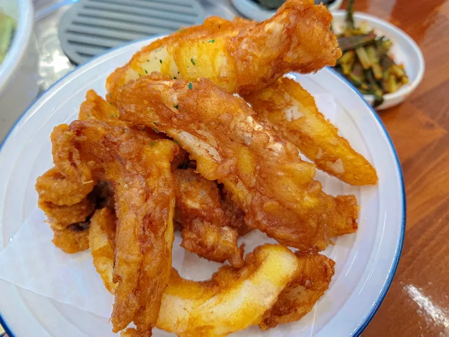 남양주 별내 갑오징어 불고기 세 명 배부른 점심, 고집통문어칼국수