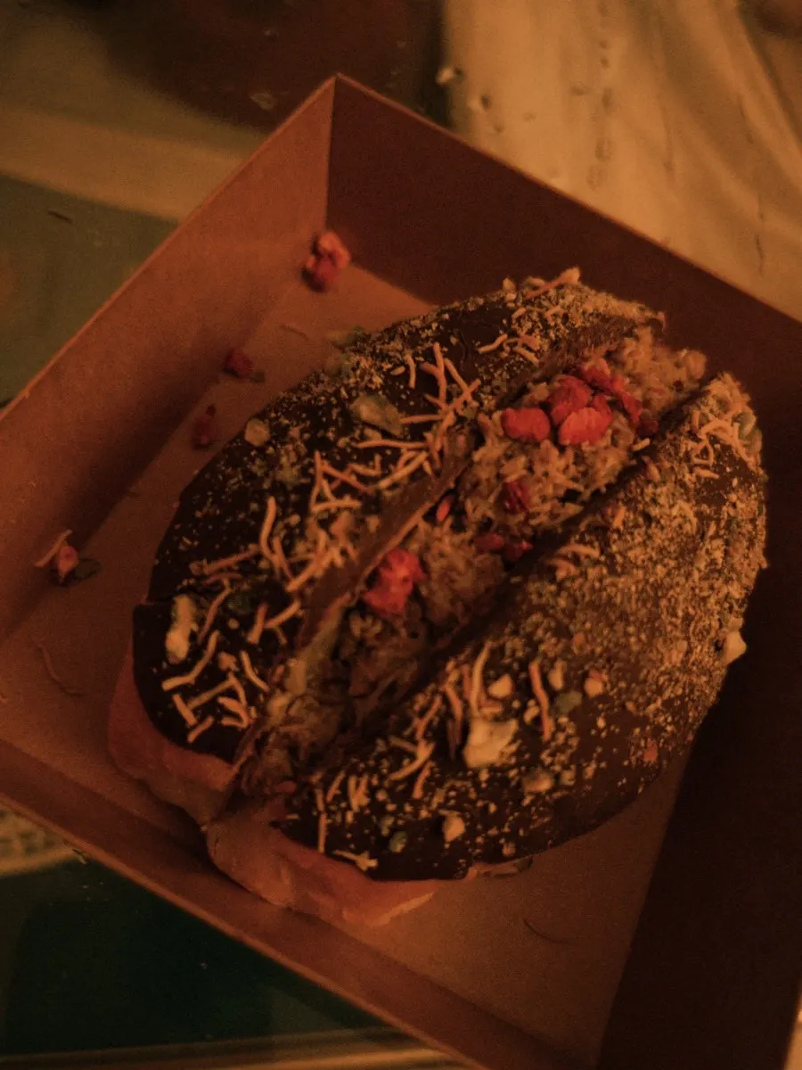 Dubai chocolate salt bread packed with filling