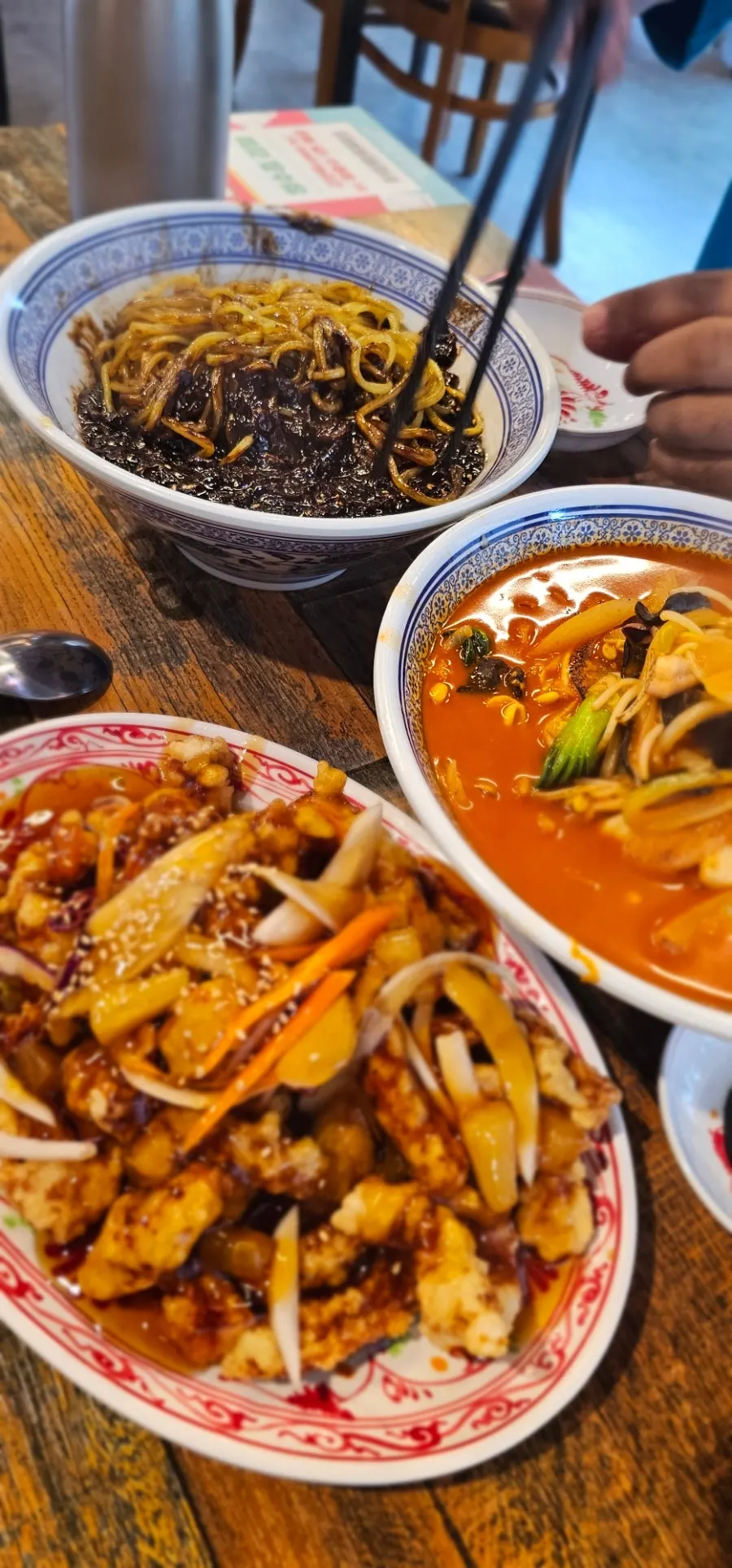 식사를 마친 신오구반점 별내점 테이블