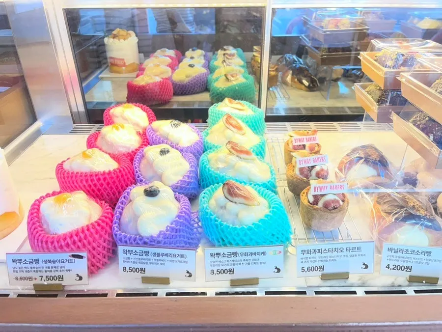 Financiers on display at Byway Bakers Byeollae Branch