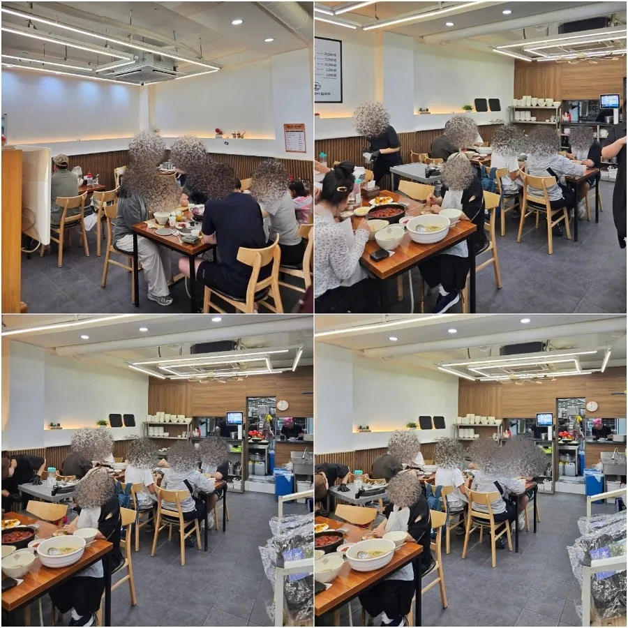 Restaurant interior packed with customers from opening time