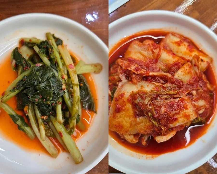 Kimchi and yeolmu kimchi side dishes