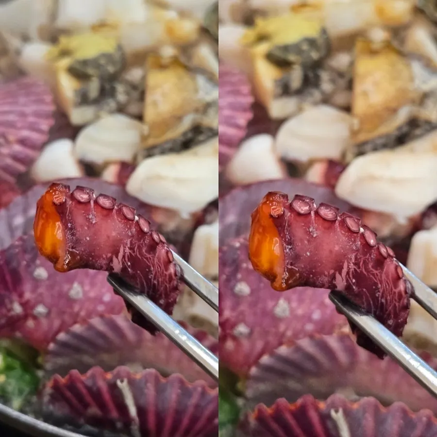 Whole octopus cut into easy-to-eat pieces