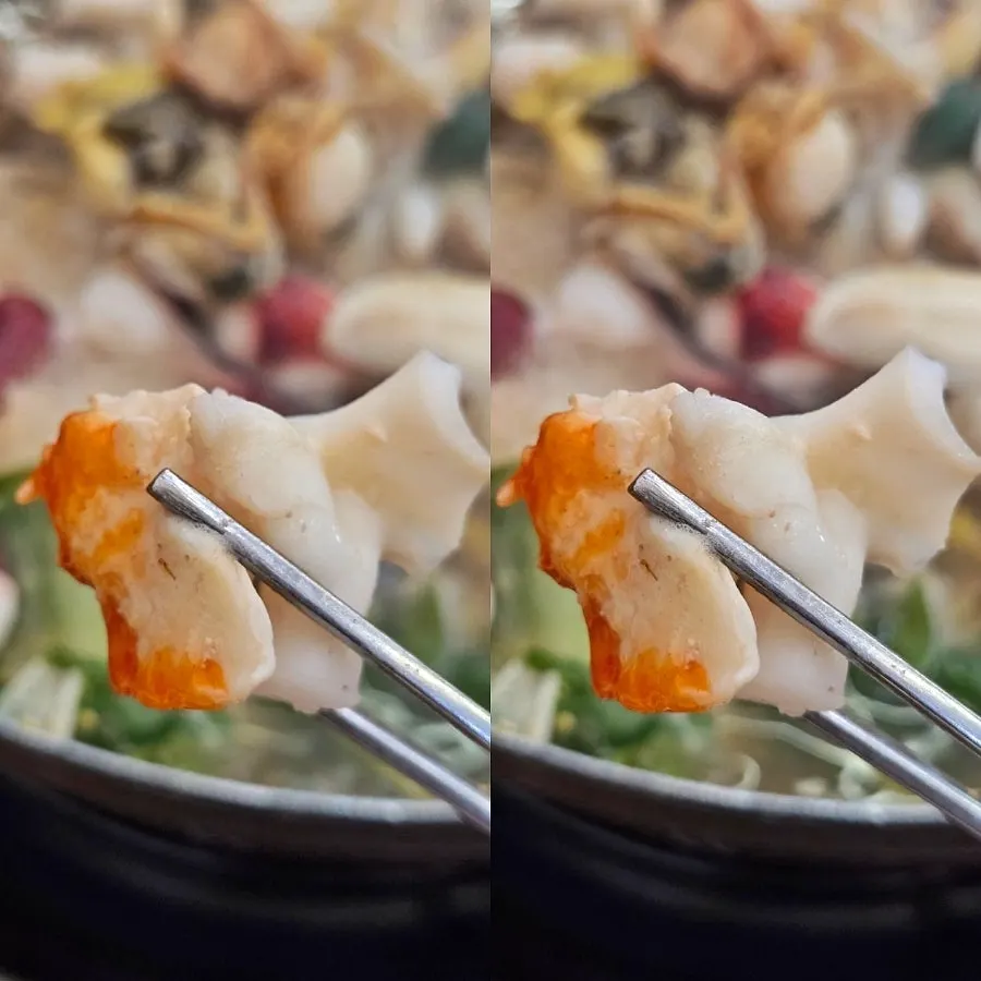 Abalone and scallops in the pot