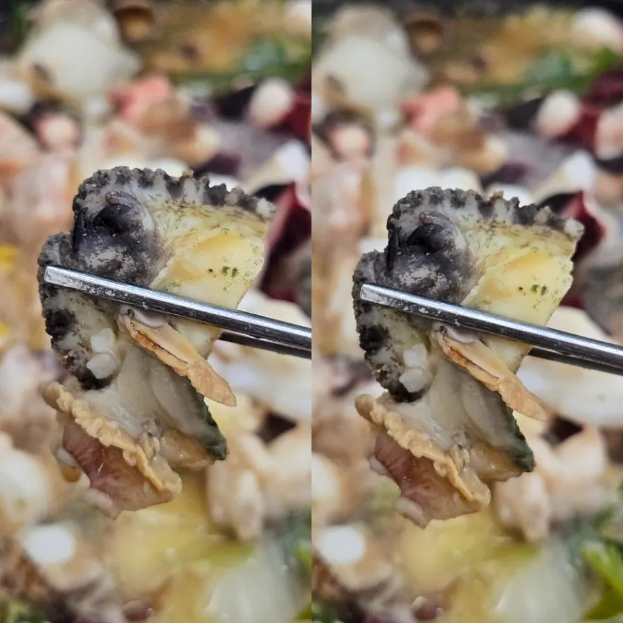 Picking through clams and scallops