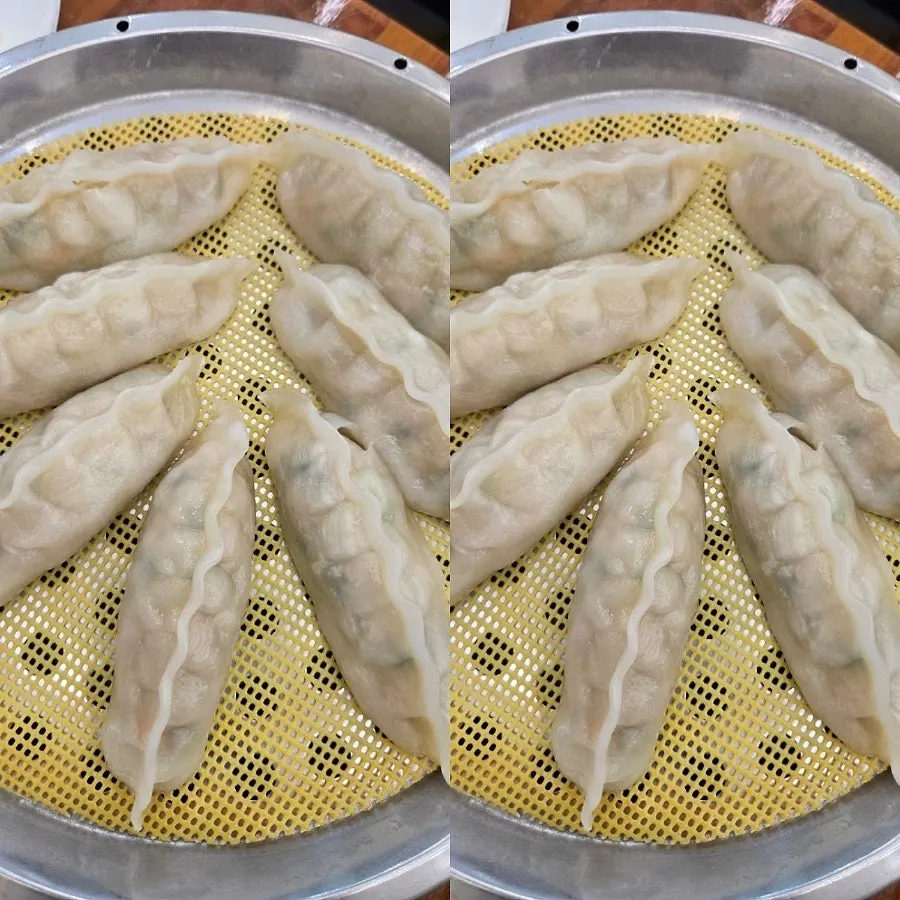 Seafood dumplings packed full of filling