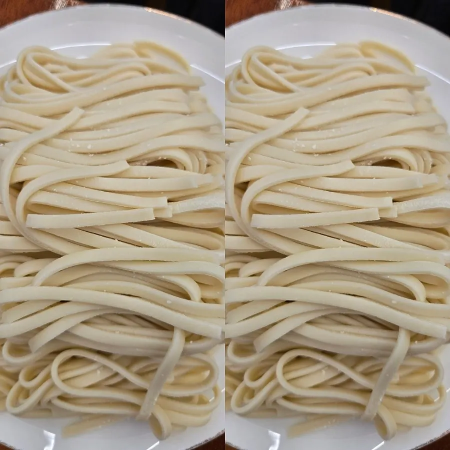 A bowl of chewy kalguksu noodles
