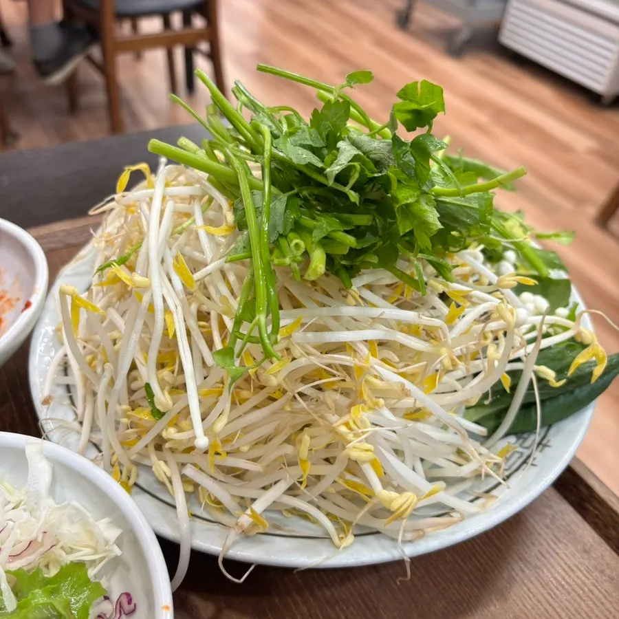 Extra shabu vegetables we ordered