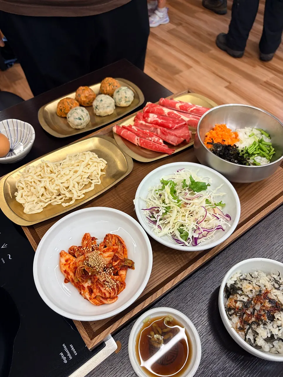 Side dishes set out on the table