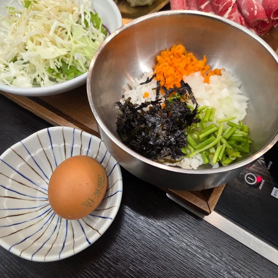 샤브칼국수에 넣을 다양한 채소