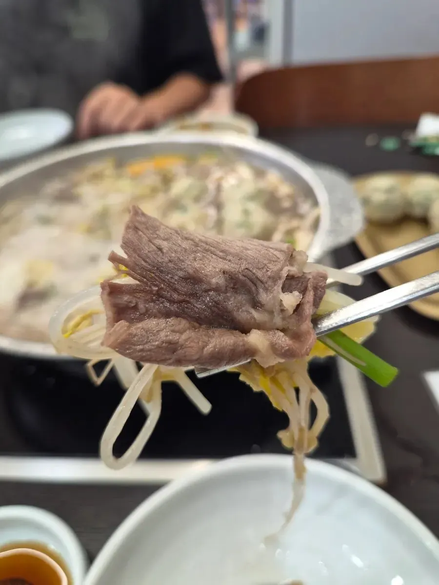 Clear shabu broth infused with vegetable stock