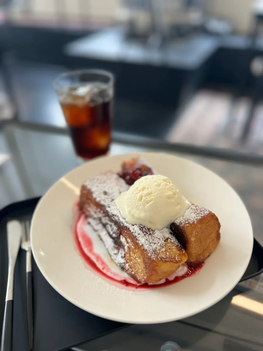 French Berry Toast with vanilla ice cream