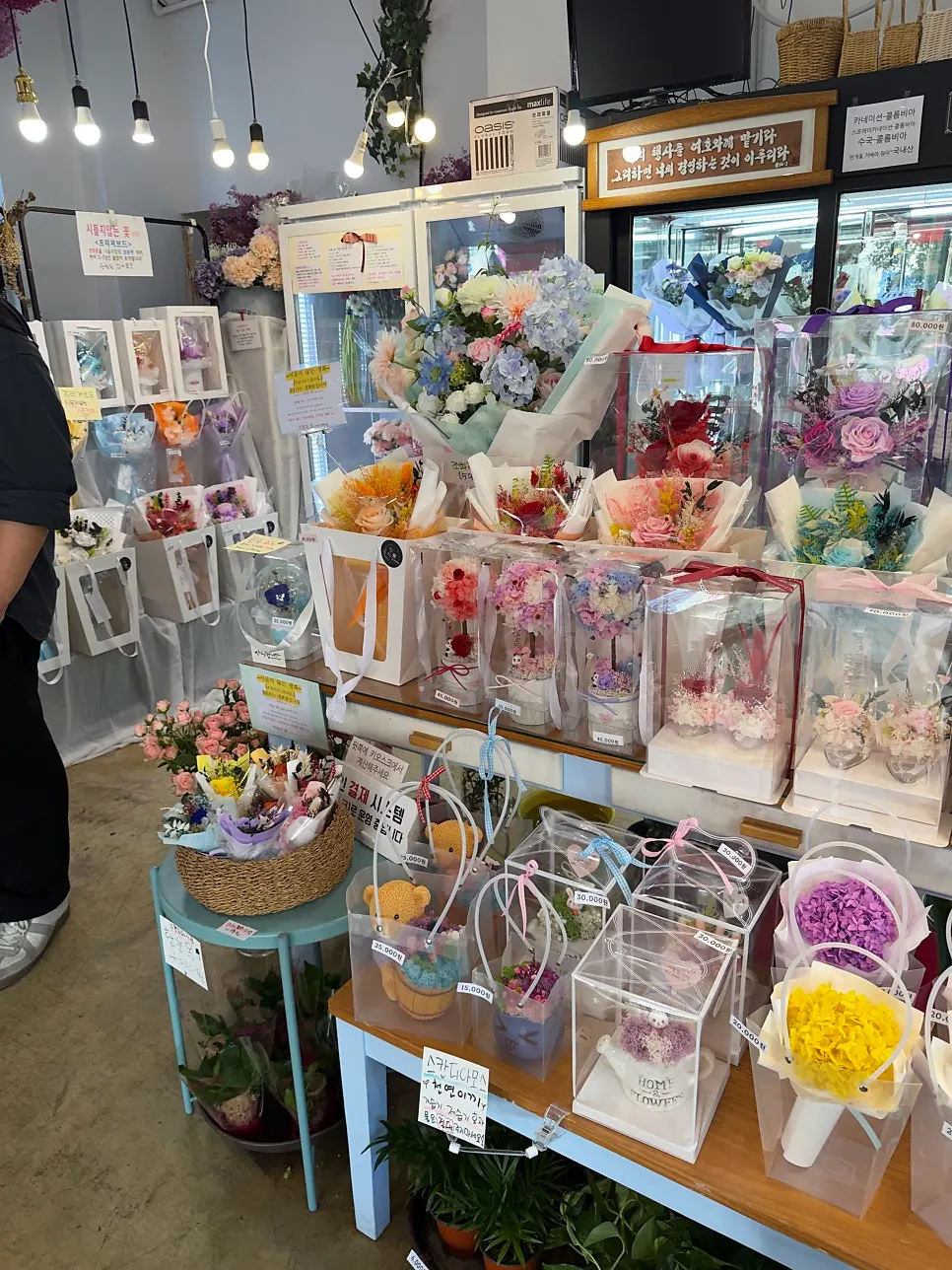 Interior display of the flower shop