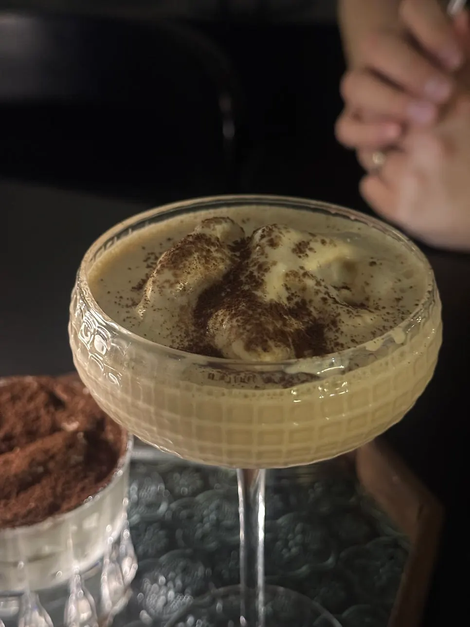 A glass of malt with ice cream